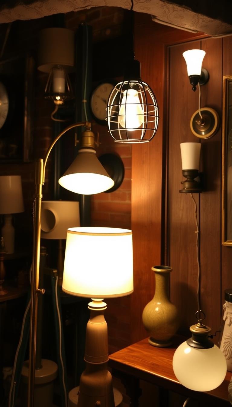 vintage eclectic decor lighting