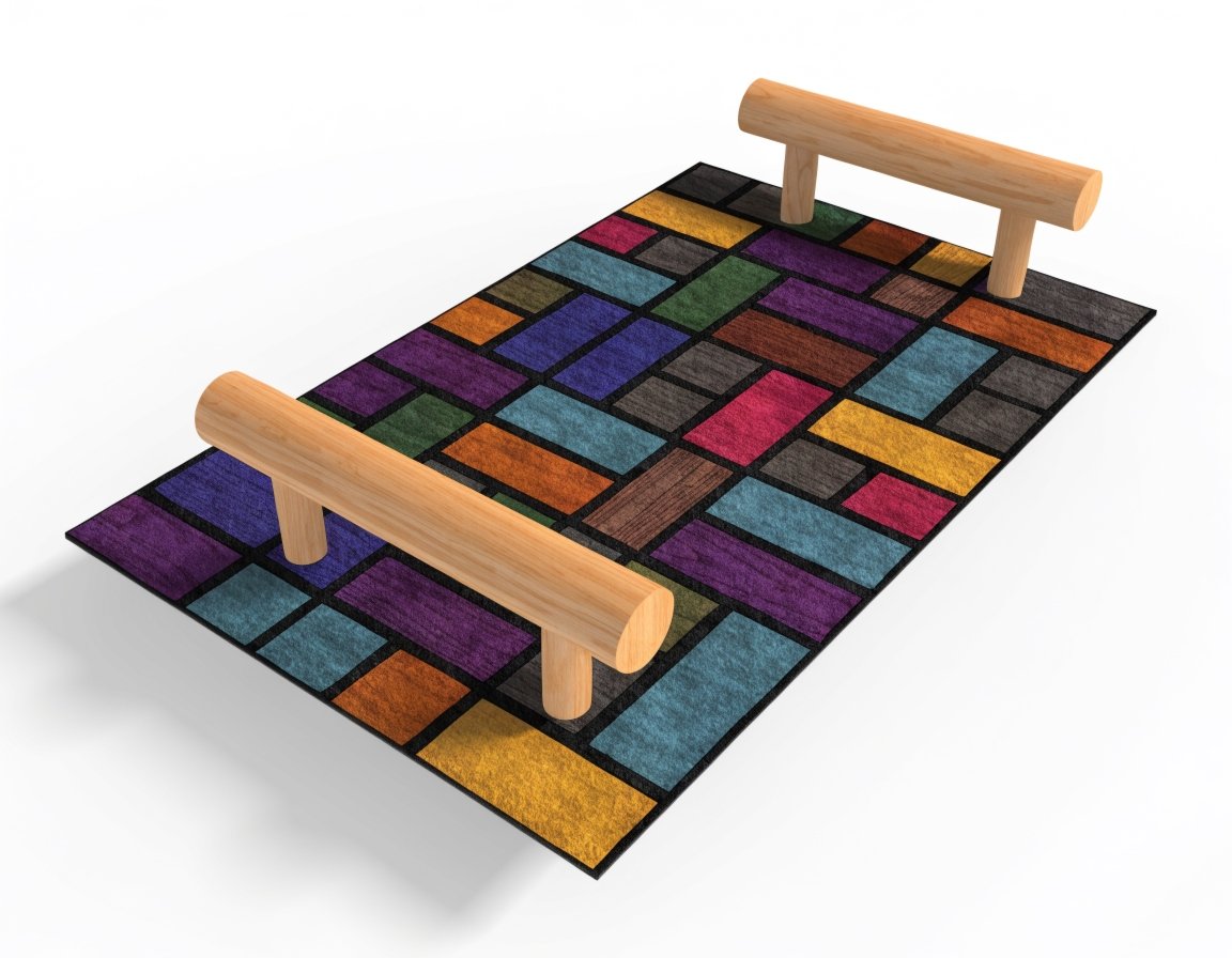 Colorful terrazzo bathroom tray for Memphis style decor