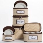 Quilted storage containers for protecting china and vintage plates