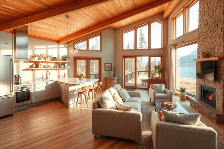 kitchen and living room combo