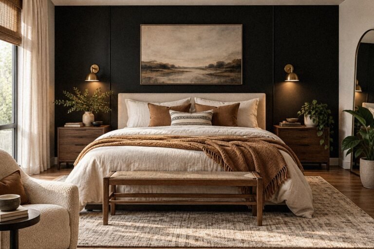 Black Accent Wall Bedroom Ideas: 9 Ways to Make a Dark Wall Feel Warm & Stylish