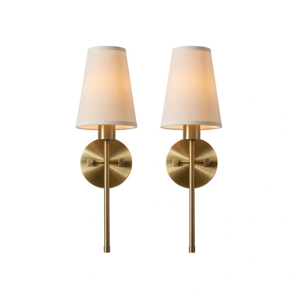 Pair of rechargeable wall sconces for layered bedroom lighting
