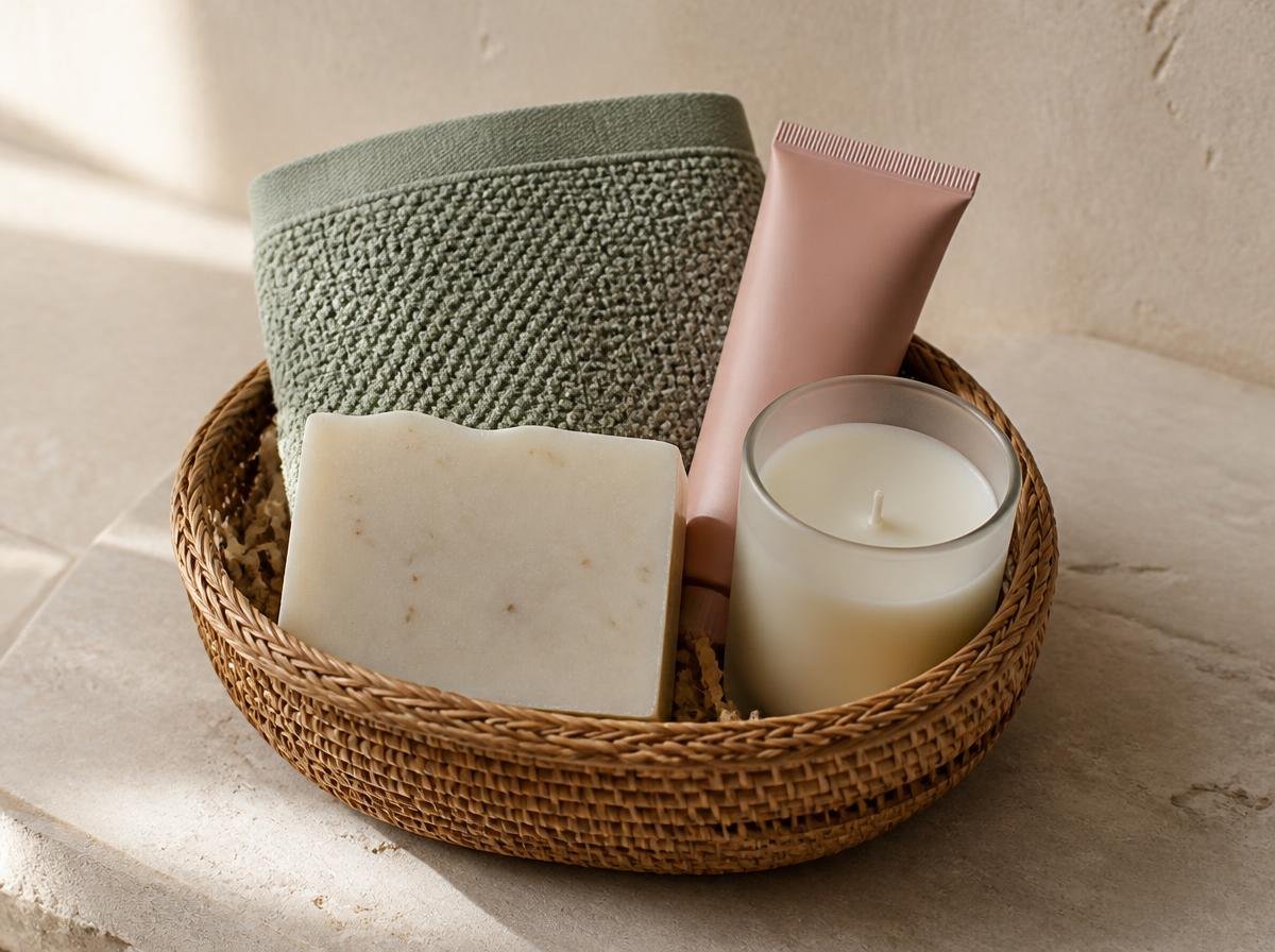 Elegant boutique spa soap gift arrangement