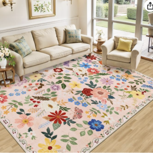 floral rug living room