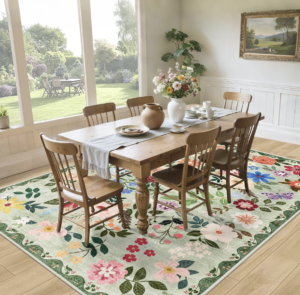 floral rug
